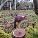 Mammifères marins voguant dans l'air du bois