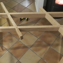 Bureau avec plateau en verre