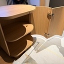 Tête de lit plaqué chêne, finition cintrée