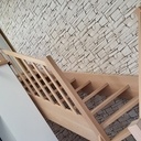 Escalier quart tournant hêtre.