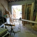 Délignage avec aspirateur bricolé