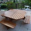 Table terrasse 8 places en acacia