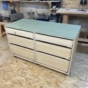 Meuble salle de bain et miroir