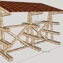 Rack a plateau de bois non mural