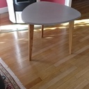 Table basse avec plateau en valchromat gris