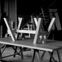 Table de salle à manger en châtaignier