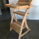 Chaise haute bebe bois