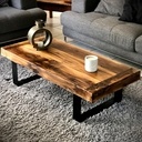 Table basse industriel bois et metal