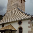 Clocher de l'église du village Le Valtin petite commune des  Vosges