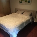 Lit en chêne blanchi