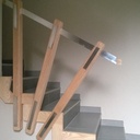 Descente d'escalier Metal et bois