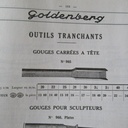 Gouges carrées à tête, Goldenberg 1927