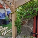 Préau en chataignier