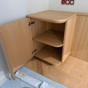 Tête de lit plaqué chêne, finition cintrée