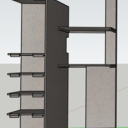 Etagères / placard dans l'entrée