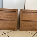 2 tables de chevet pour aller avec mon lit