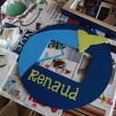 Cadre photo enfant espace étoiles