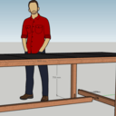 Table avec dalles 600x1200