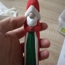 Père Noël peint et vieilli