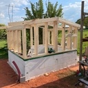 PoolHouse - ossature bois - bardage mélèze