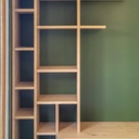 Agencement salon TV - chataignier