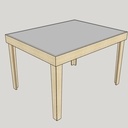 Table d'appoint aux pieds démontables sans aucun outil