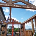Agrandissement en ossature bois sur plancher bois dans la Loire
