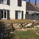 Terrasse pin autoclave à Cesson