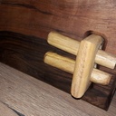 Lit King Size sapin et noyer