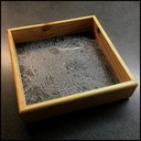 Vide-poche en sapin, orné d’une carte de Saint-Etienne