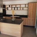 Cuisine chêne et noir