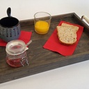 Plateau de service, poignées porcelaine