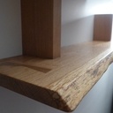 Etagère murale nature en chêne et noyer