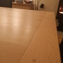 Table Hêtre massif et pied double croix en frêne