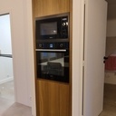 Cuisine placage chêne et compact marbre