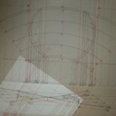 Calibre du haut et du bas sur le même tracé .Traçage du bloc capable, intersections aux petits cercles noirs..