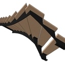 Escalier 1/4 tournant