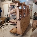 Rack a bois sur roulettes