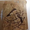 Collage sur cale tendue