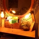 Lampes en chêne "vintage"