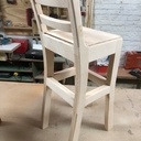 Copie d'une chaise datant du père de la grand mere de la voisine de l'atelier
