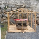 Abri de jardin en bois de palettes recyclées
