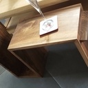 Desserte de fauteuil en Noyer 3 usages