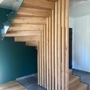 Escalier avec jour central à claire-voie