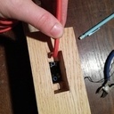 Lampe bloc de chêne