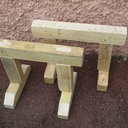 Paire de tréteaux bas et costauds