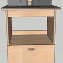 Meuble defonceuse sous table