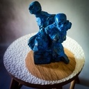 Carved oak stool (2023)