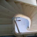 Escalier courbe à la française depart en volute