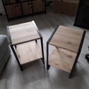 Tables de chevet bois métal